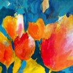 Elke Uta Summen: Farbstarke Acrylmalerei – Frühlingsgefühle, 70×50. cm